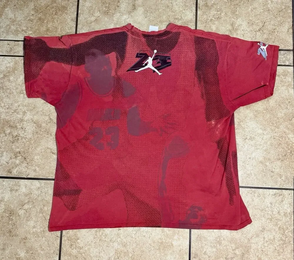 Vintage Air Jordan “23” allover-print graphic tee Size 2XL